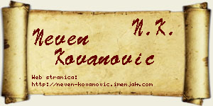 Neven Kovanović vizit kartica